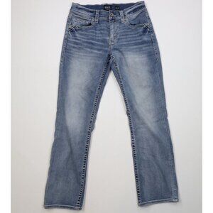 Buckle BKE Black Mens 32x32 Faded Thick Stitch Fit 11 Straight Leg Denim Jeans